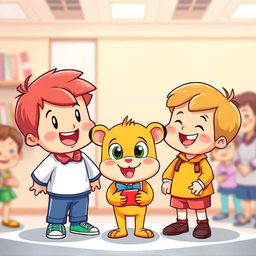 Image of colorful characters from an educational animated series for children.