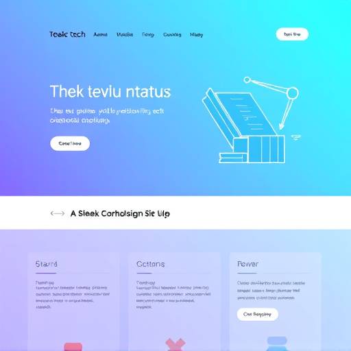 Screenshot of a sleek and responsive website for a tech startup.